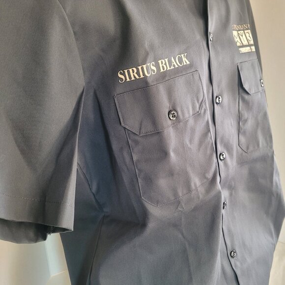 Harry Potter Sirius Black Azkaban Prison Shirt – Men's Large Cosplay Button-Up - Picture 7 of 14